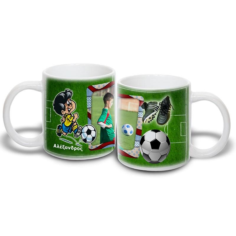 Κούπα Ποδόσφαιρο με φωτογραφία και κείμενο