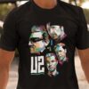 μαύρο t-shirt U2 portraits