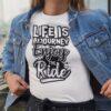 λευκό t-shirt life is a journey Enjoy the ride