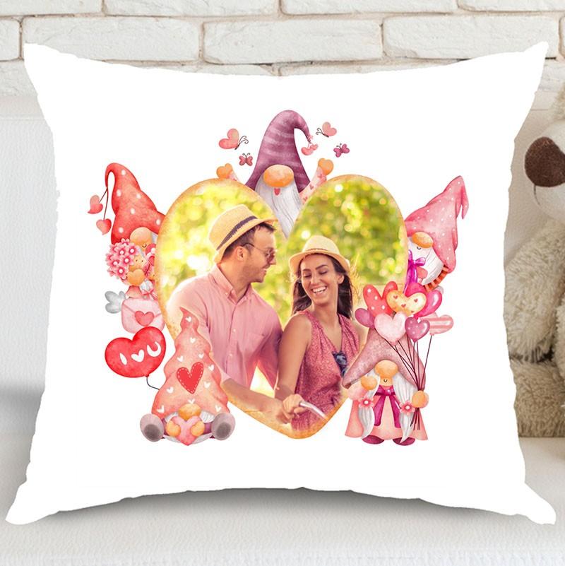 Μαξιλάρι Love gnomes με φωτογραφία