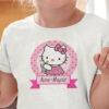 παιδικό t-shirt λευκό Kitty και το όνομα του παιδιού