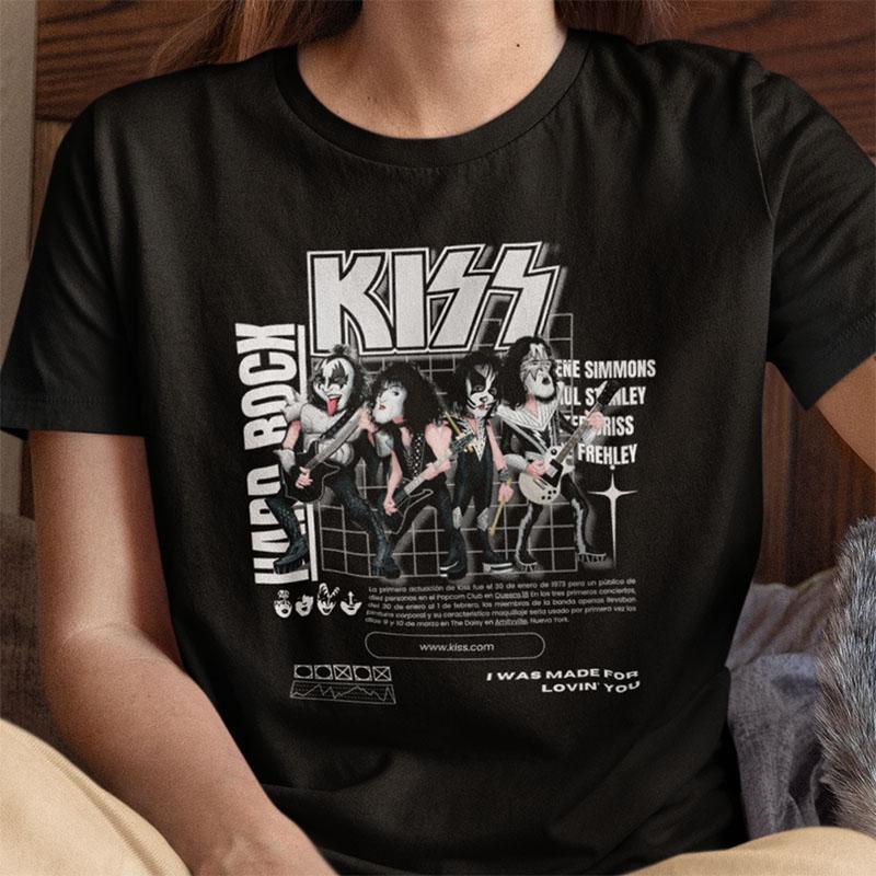 μαύρο t-shirt kiss hard rock members