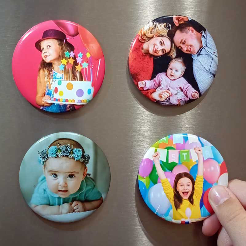 Φτιάξε Μαγνήτη ψυγείου στρογγυλό με τις φωτογραφίες σου