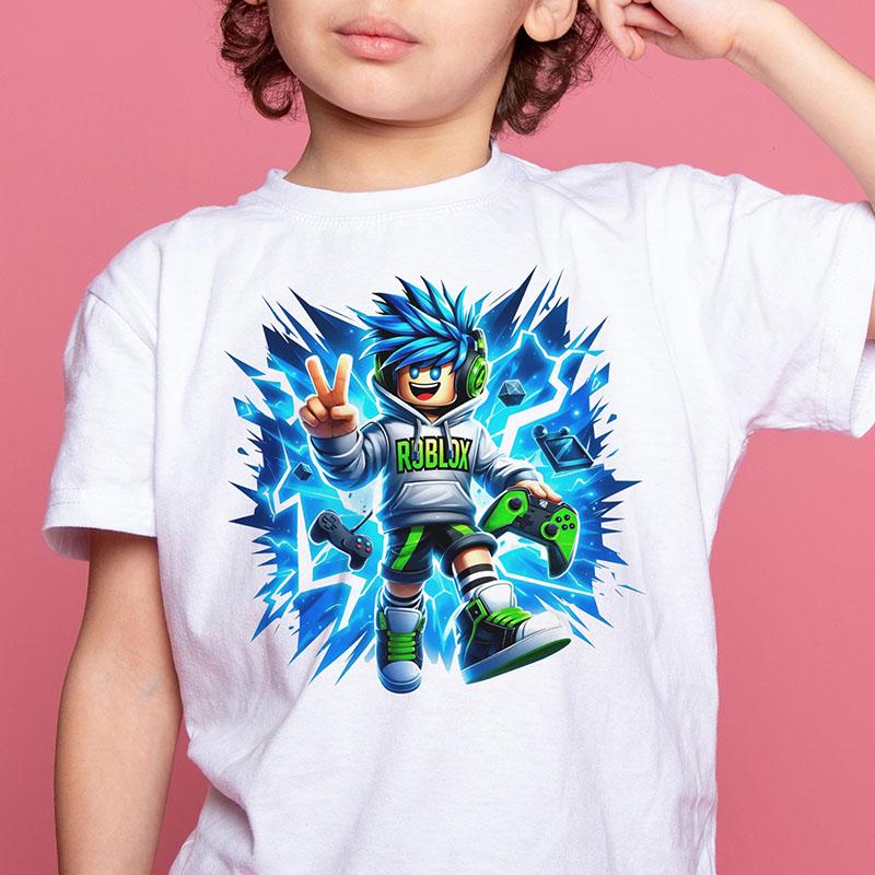 Λευκό παιδικό t-shirt Roblox winner