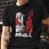 Μαύρο unisex t-shirt με στάμπα Attack on Titan ''Eren Yeager''