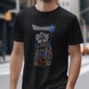 Μαύρο unisex t-shirt με στάμπα Dragon Ball Super και τον χαρακτήρα Goku σε μορφή Ultra Instinct.